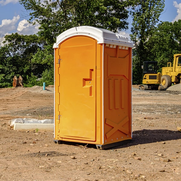 how often are the portable toilets cleaned and serviced during a rental period in Laceys Spring Alabama